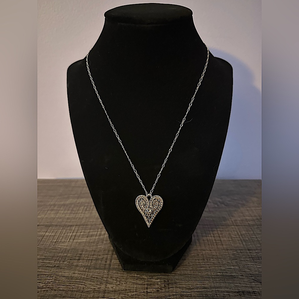 Brighton reversible heart pendant necklace.